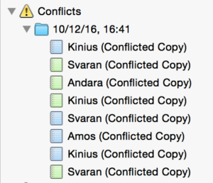 Scrivener Sync Conflicts